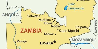 Kort over Zambia kitwe