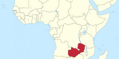 Kort over afrika, der viser, Zambia